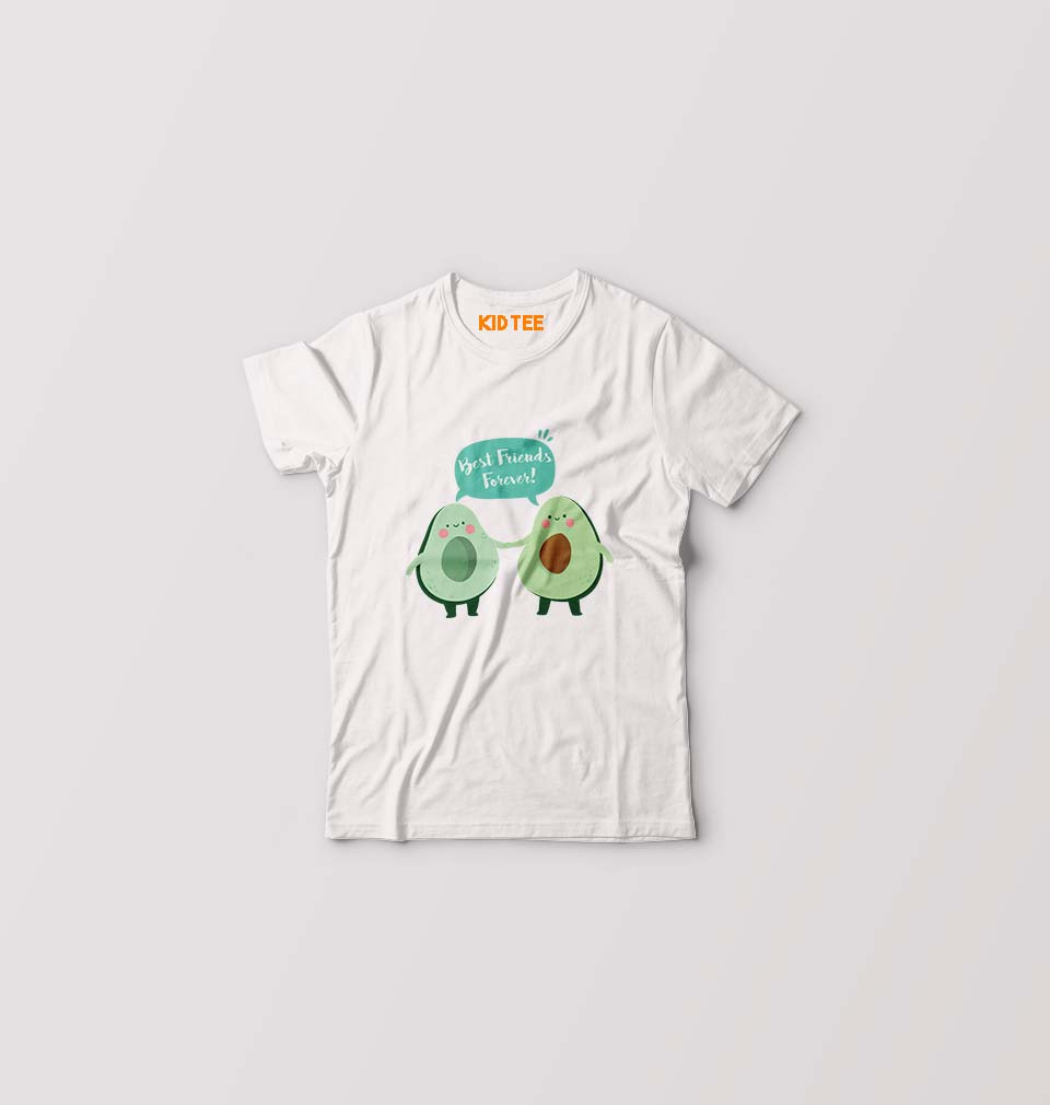 Avocado BFF Kids T-Shirt for Boy/Girl-White-Ektarfa.online
