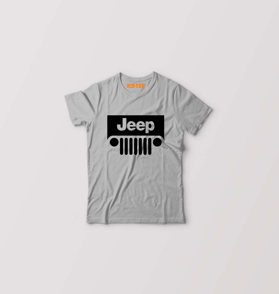 Jeep Kids T-Shirt for Boy/Girl-Grey-Ektarfa.online