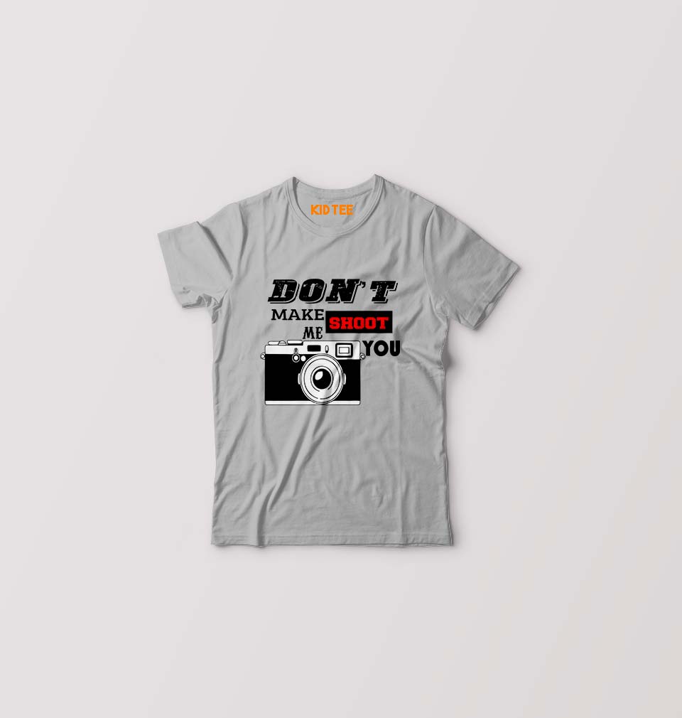 don't make me shoot u Kids T-Shirt for Boy/Girl-Grey-Ektarfa.online