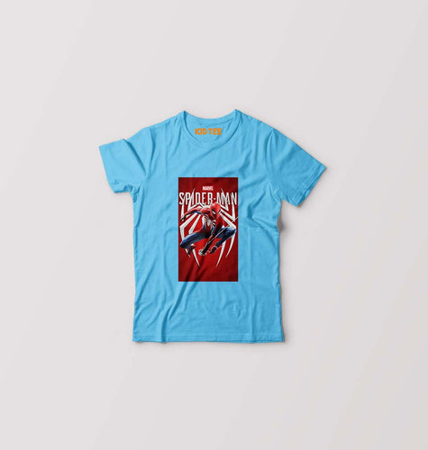 Spider Man Superhero Kids T-Shirt for Boy/Girl-Light blue-Ektarfa.online