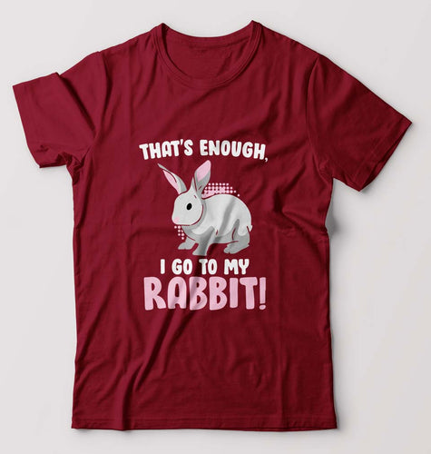 Rabbit Bunny T-Shirt for Men-Maroon-Ektarfa.online