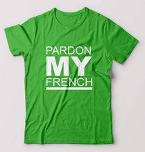 Load image into Gallery viewer, Pardon My French T-Shirt for Men-flag green-Ektarfa.online
