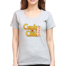 Load image into Gallery viewer, Candy Crush T-Shirt for Women-Grey Melange-Ektarfa.online
