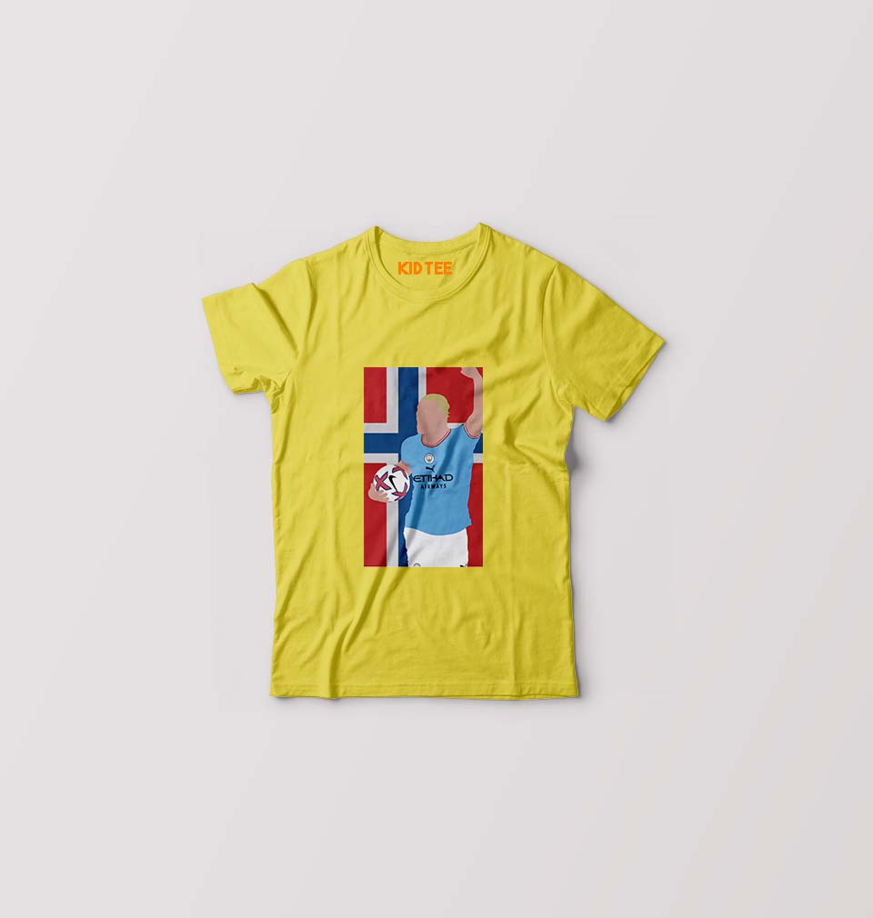 Erling Haaland T-Shirt for Boy/Girl-Yellow-Ektarfa.online