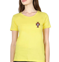 Load image into Gallery viewer, Portugal Football T-Shirt for Women-Yellow-Ektarfa.online
