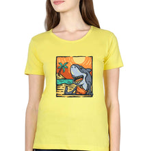 Load image into Gallery viewer, Shark T-Shirt for Women-Yellow-Ektarfa.online

