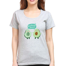 Load image into Gallery viewer, Avocado BFF T-Shirt for Women-Grey Melange-Ektarfa.online
