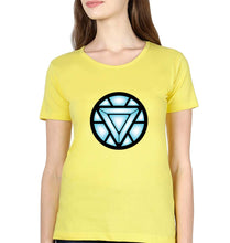 Load image into Gallery viewer, ARC REACTOR Iron Man Superhero T-Shirt for Women-Mustard Yellow-Ektarfa.online
