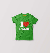 Load image into Gallery viewer, I Love Delhi Kids T-Shirt for Boy/Girl-Flag Green-Ektarfa.online

