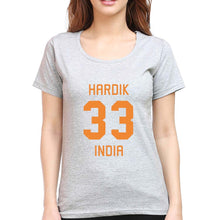 Load image into Gallery viewer, Hardik Pandya T-Shirt for Women-Grey Melange-Ektarfa.online
