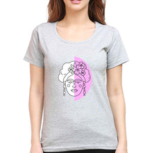 Load image into Gallery viewer, Frida Kahlo T-Shirt for Women-Grey Melange-Ektarfa.online
