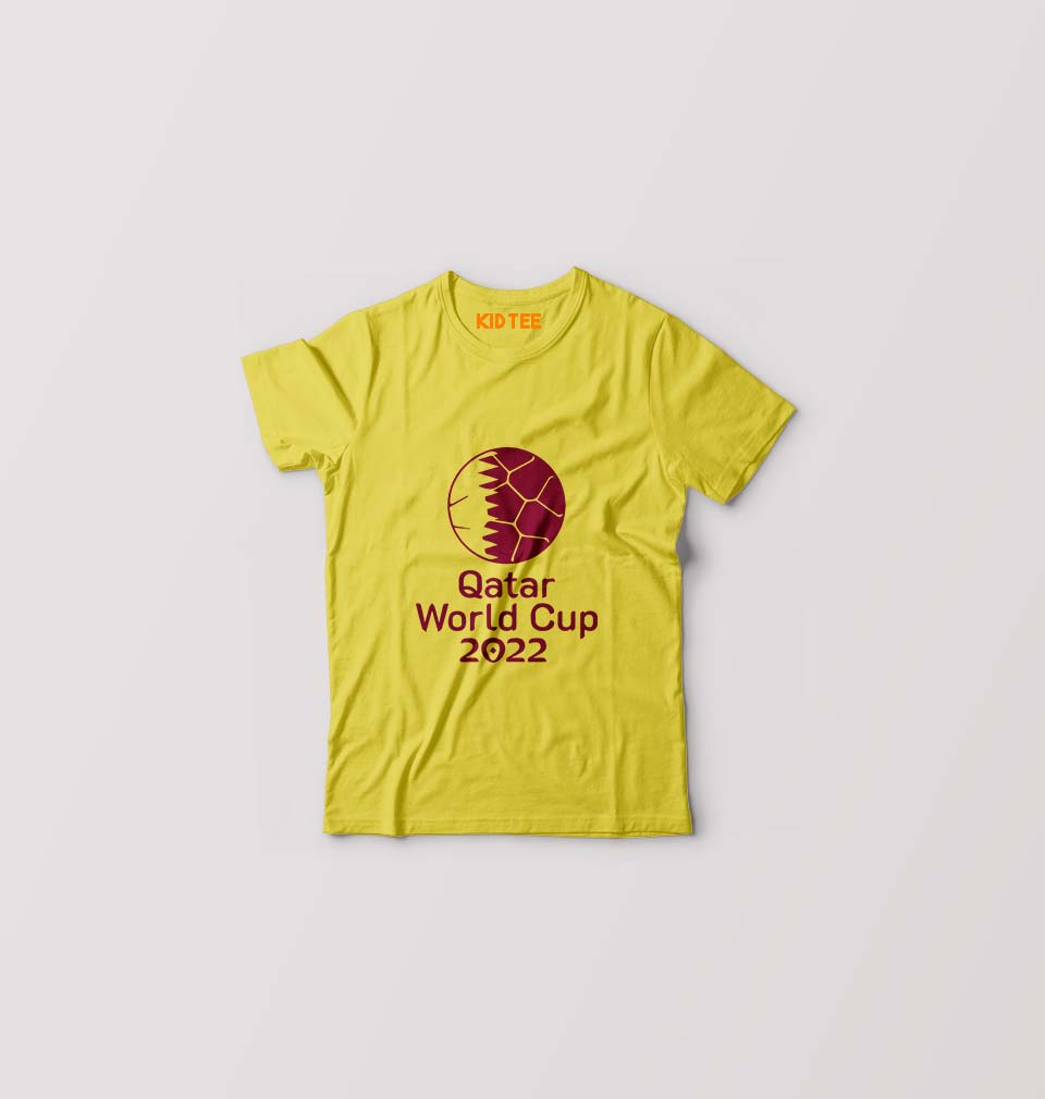 FIFA World Cup Qatar 2022 T-Shirt for Boy/Girl-Yellow-Ektarfa.online