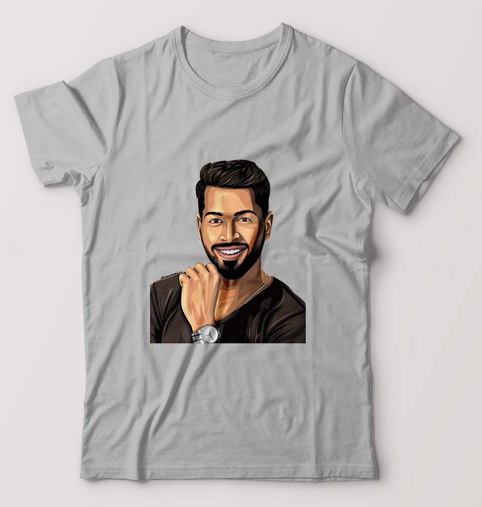 Hardik Pandya T-Shirt for Men-Grey Melange-Ektarfa.online