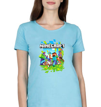 Load image into Gallery viewer, Minecraft T-Shirt for Women-Light Blue-Ektarfa.online

