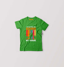Load image into Gallery viewer, Horse Riding Kids T-Shirt for Boy/Girl-Flag Green-Ektarfa.online
