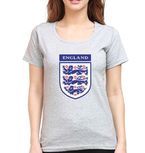 Load image into Gallery viewer, England Football T-Shirt for Women-Grey Melange-Ektarfa.online
