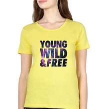 Load image into Gallery viewer, Young Wild Free T-Shirt for Women-Yellow-Ektarfa.online
