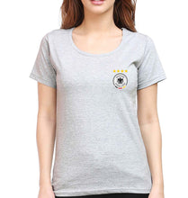 Load image into Gallery viewer, Germany Football T-Shirt for Women-Grey Melange-Ektarfa.online
