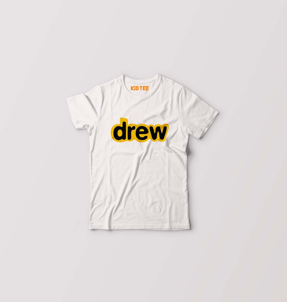Drew Kids T-Shirt for Boy/Girl-White-Ektarfa.online