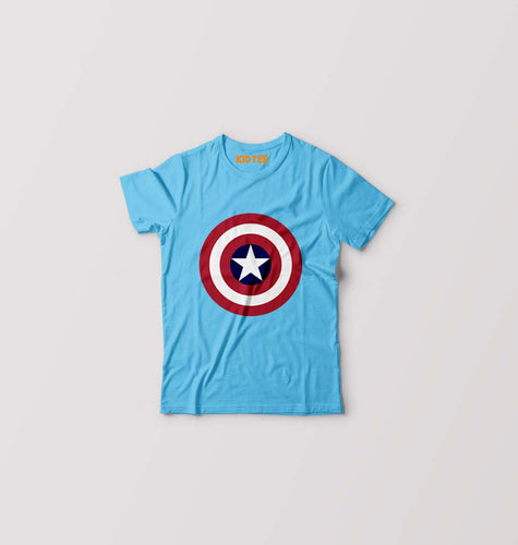 Captain America Kids T-Shirt for Boy/Girl-Light Blue-Ektarfa.online