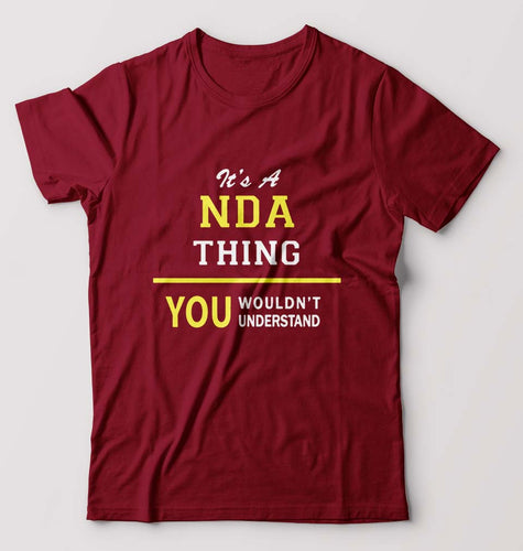 NDA Army T-Shirt for Men-Maroon-Ektarfa.online