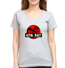 Load image into Gallery viewer, Gym Rat T-Shirt for Women-Grey Melange-Ektarfa.online
