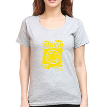 Load image into Gallery viewer, Nirvana T-Shirt for Women-Grey Melange-Ektarfa.online
