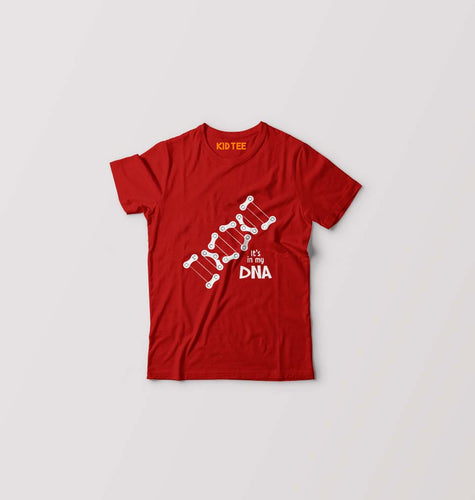 Cycling DNA Kids T-Shirt for Boy/Girl-Red-Ektarfa.online