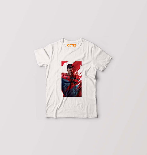Superman Superhero T-Shirt for Boy/Girl-White-Ektarfa.online
