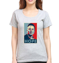 Load image into Gallery viewer, Elon Musk Hope T-Shirt for Women-Grey Melange-Ektarfa.online
