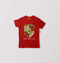 Load image into Gallery viewer, Porsche Logo Kids T-Shirt for Boy/Girl-Red-Ektarfa.online
