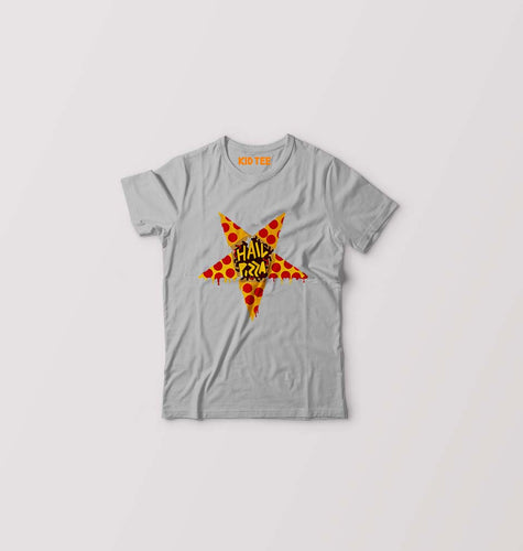 Hail Pizza Kids T-Shirt for Boy/Girl-Grey-Ektarfa.online