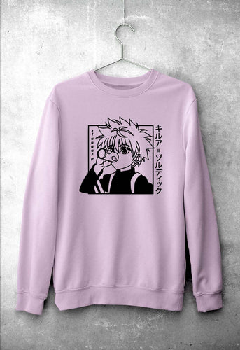 Killua Zoldyck Unisex Sweatshirt for Men/Women-Light Pink-Ektarfa.online