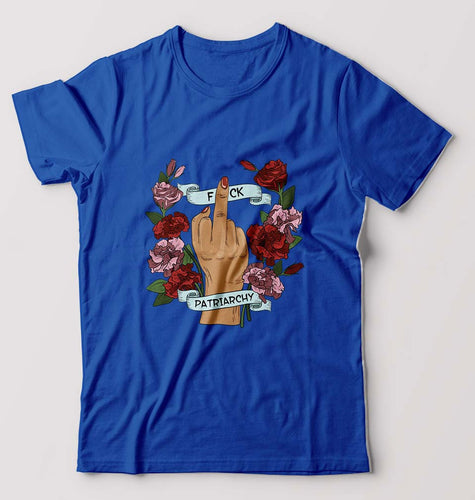 Fuck Patriarchy T-Shirt for Men-Royal Blue-Ektarfa.online