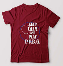 Load image into Gallery viewer, PUBG Keep Calm And Play Pubg T-Shirt for Men-Maroon-Ektarfa.online
