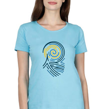 Load image into Gallery viewer, Vincent van Gogh T-Shirt for Women-Light Blue-Ektarfa.online
