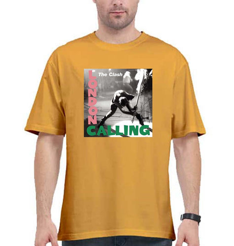London Calling Oversized T-Shirt for Men-Golden Yellow-Ektarfa.online