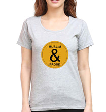Load image into Gallery viewer, Muslim T-Shirt for Women-Grey Melange-Ektarfa.online

