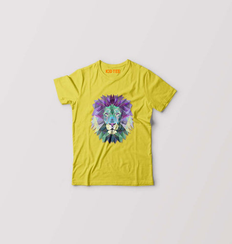 LION Kids T-Shirt for Boy/Girl-Yellow-Ektarfa.online