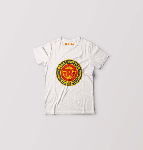 Royal Enfield Kids T-Shirt for Boy/Girl-White-Ektarfa.online
