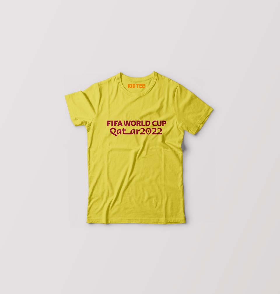 FIFA World Cup Qatar 2022 T-Shirt for Boy/Girl-Yellow-Ektarfa.online