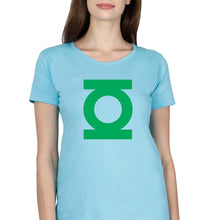 Load image into Gallery viewer, Green Lantern Superhero T-Shirt for Women-Light Blue-Ektarfa.online
