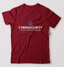 Load image into Gallery viewer, Cyber Security T-Shirt for Men-Maroon-Ektarfa.online
