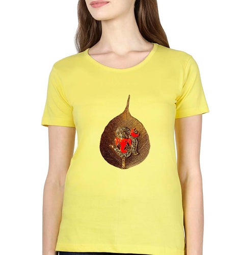 Ganpati T-Shirt for Women-Yellow-Ektarfa.online