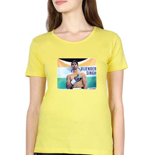 Load image into Gallery viewer, Vijender Singh T-Shirt for Women-Yellow-Ektarfa.online
