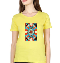 Load image into Gallery viewer, Psychedelic Peace and Love T-Shirt for Women-Yellow-Ektarfa.online
