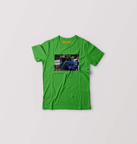 paul walker fast and furious Kids T-Shirt for Boy/Girl-Flag Green-Ektarfa.online