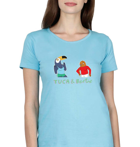 Tuca & Bertie T-Shirt for Women-Sky Blue-Ektarfa.online