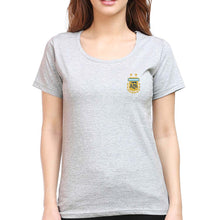 Load image into Gallery viewer, Argentina Footbal T-Shirt for Women-Grey Melange-Ektarfa.online
