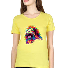 Load image into Gallery viewer, Lion T-Shirt for Women-Yellow-Ektarfa.online
